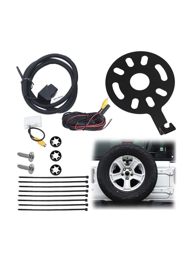 HZEL Car Spare Tire Backup Camera, Waterproof Auto Rear View Reverse Camera with Wire Adapter, Vehicle Accessories, Compatible with 2007-2018 Wrangler 2009-2015 Patriot 2007-2014 Freedom - Image 1