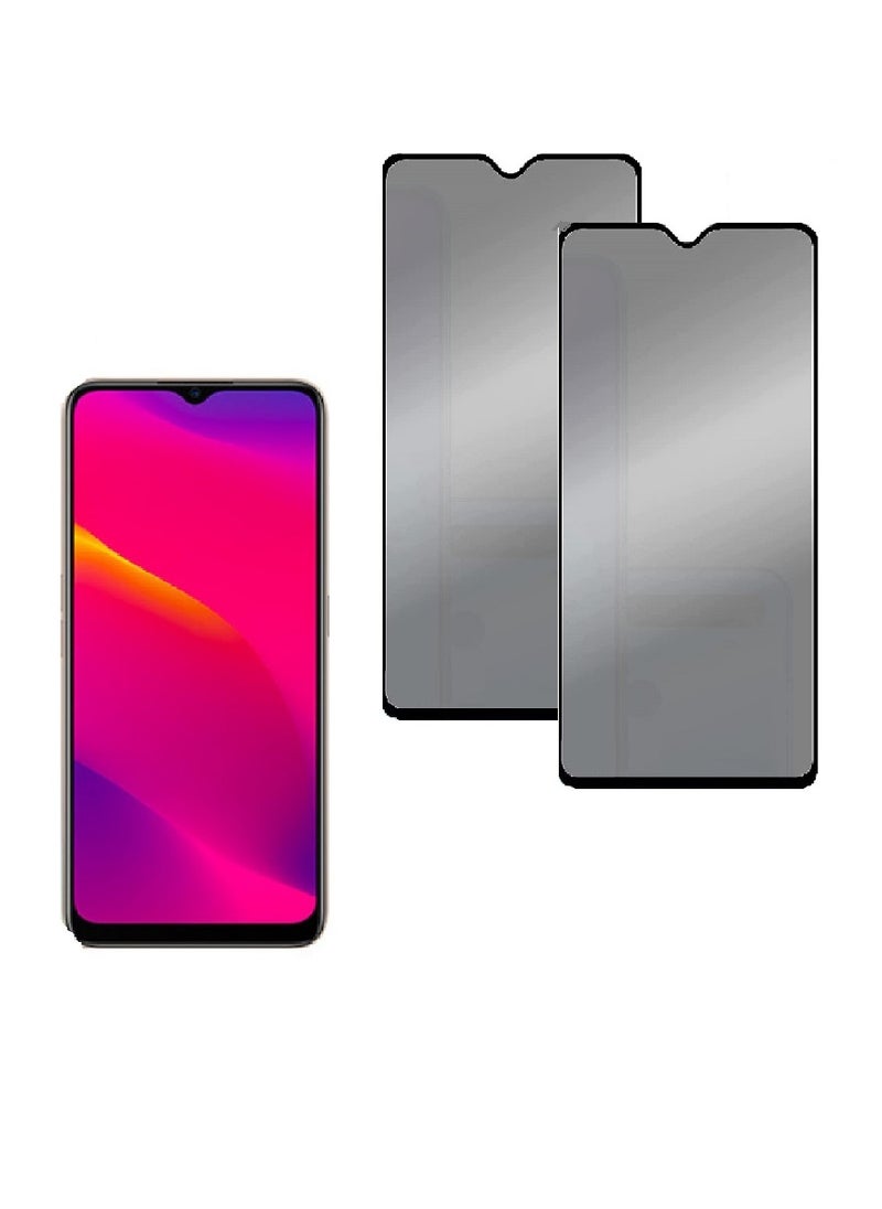 Super 2 Pieces Tempered Glass Screen Protector Anti-Spy Privacy  Designed For Oppo A11 Full Screen Coverage And Bubble Free - Image 1