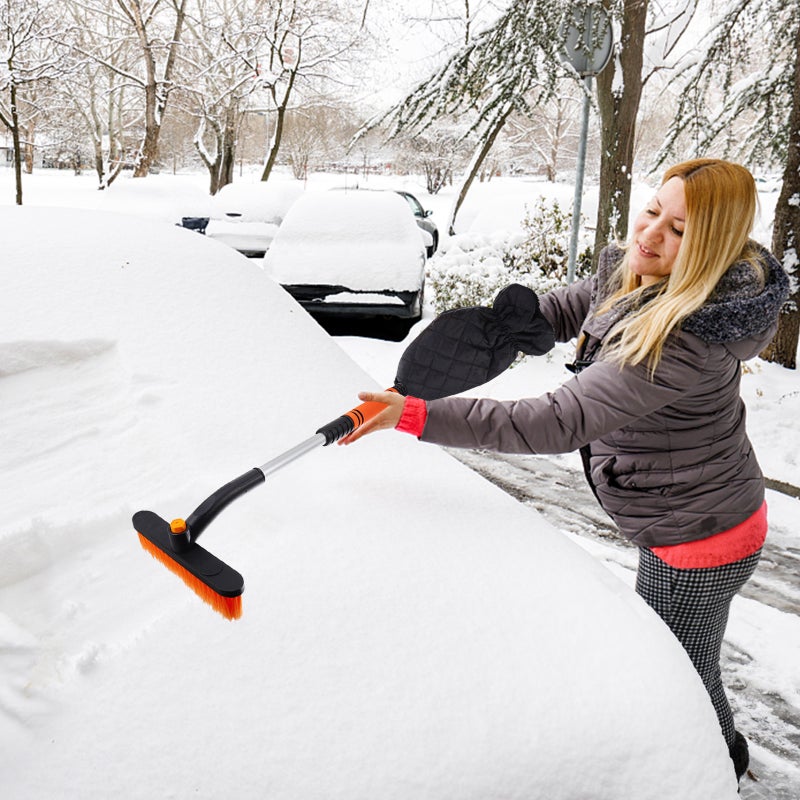 Multi-purpose Adjustable Car Snow Removal Shovel 2-in-1 Ice Remover Brush - Image 5