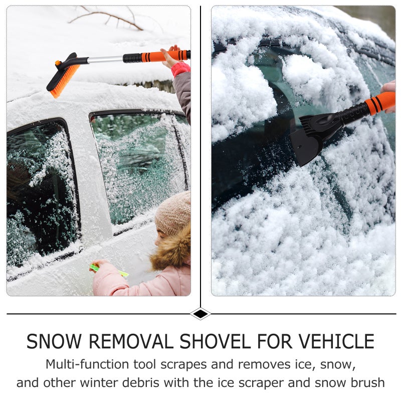 Multi-purpose Adjustable Car Snow Removal Shovel 2-in-1 Ice Remover Brush - Image 4