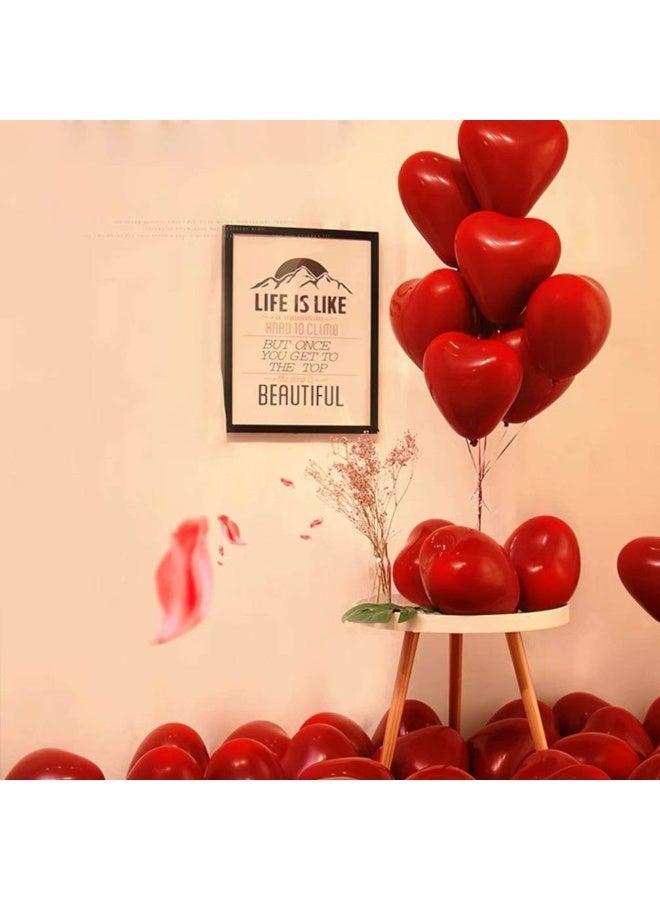 كيو زد 20 بالونة حمراء، بالونات زينة للحفلات، بالونات زفاف رومانسية، بالونات عيد ميلاد، بالونات زينة لعيد الحب - Image 5