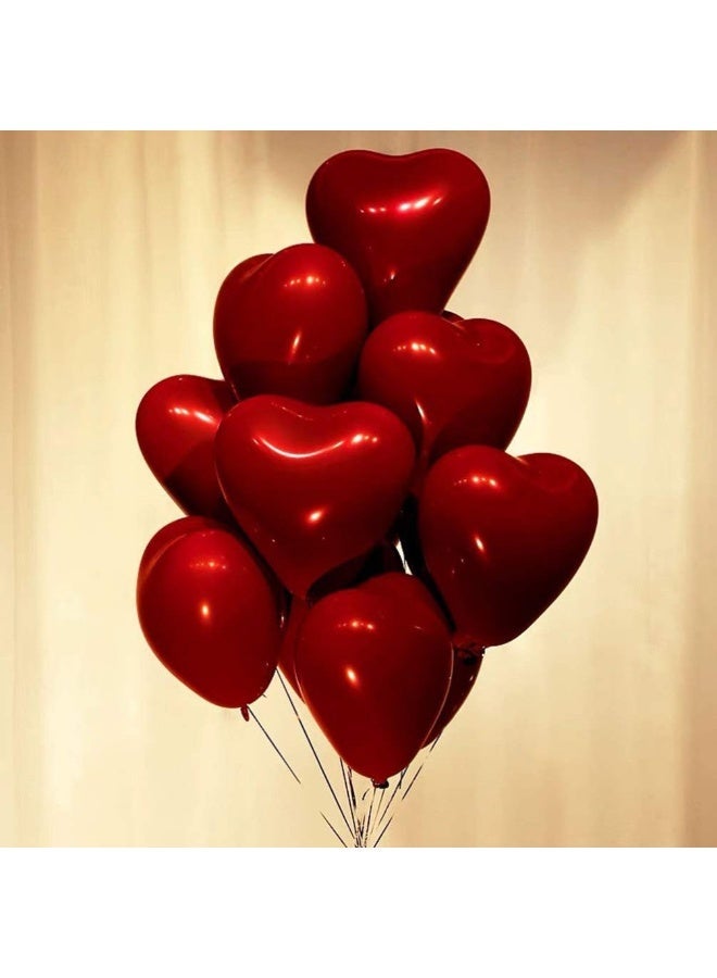 كيو زد 20 بالونة حمراء، بالونات زينة للحفلات، بالونات زفاف رومانسية، بالونات عيد ميلاد، بالونات زينة لعيد الحب - Image 1