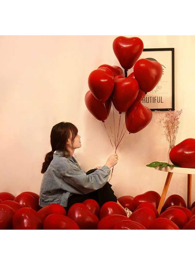 كيو زد 20 بالونة حمراء، بالونات زينة للحفلات، بالونات زفاف رومانسية، بالونات عيد ميلاد، بالونات زينة لعيد الحب - Image 3
