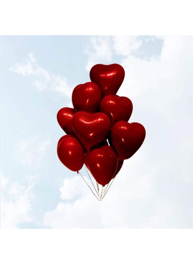 كيو زد 20 بالونة حمراء، بالونات زينة للحفلات، بالونات زفاف رومانسية، بالونات عيد ميلاد، بالونات زينة لعيد الحب - Image 2