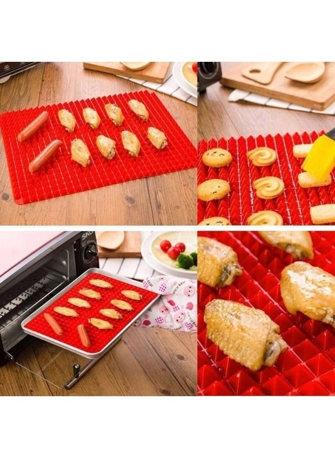 FALMER Bbq Silicone Non-Stick Healthy Cooking Baking Mat 28*39 CM  - Image 1