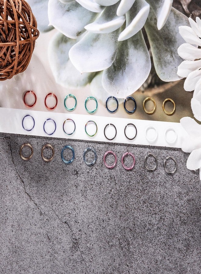 NICEIGHT Stainless Steel Nose Rings Hoops for Women Men - Cartilage Helix & Lip Rings - 8MM - Image 3