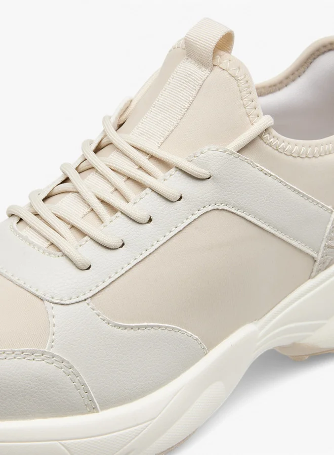 Flora Bella By Shoexpress Floral Bella Panelled Lace-Up Sneakers