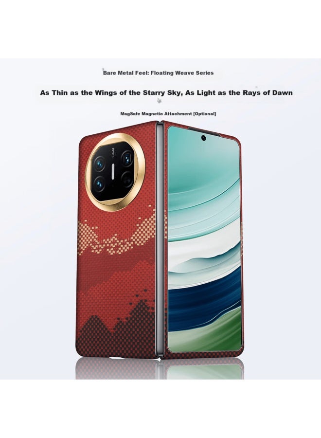 Conga Huawei Mate X5 Case Classic Edition Kevlar Aramid Fiber Protective Cover Full Wrap Ultra-thin Hard Shell Shockproof Cooling Rainbow Magnetic Metal Ring Full Set - Image 2