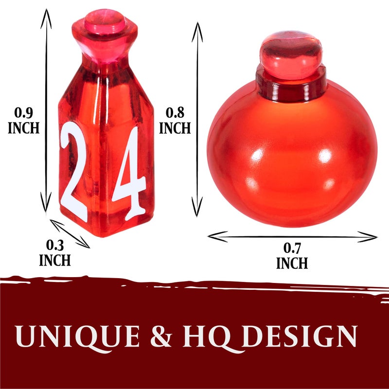 lynx 15 DND Healing Potion Tokens and Each Potion Level Has a Color Matching D4 Dice Set to Easily Track & Roll for Your D&D Potions - Dungeons and Dragons Role Playing Gift RPG Accessories Markers - Image 3