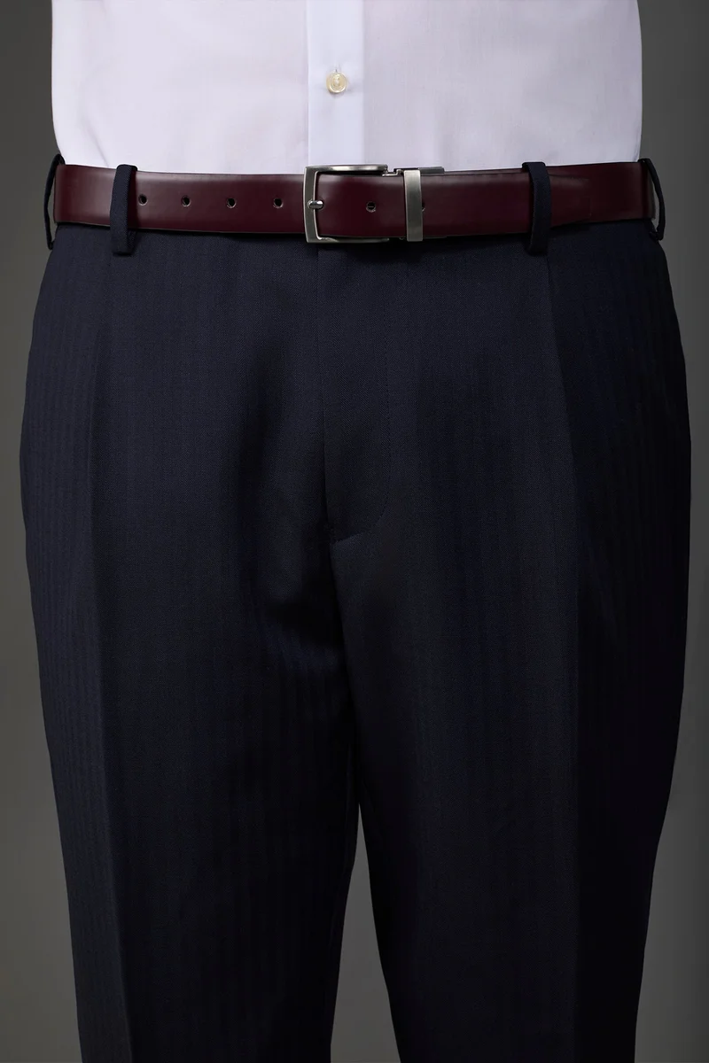 Doppelganger Men's double-sided belt - Black/Bordeaux