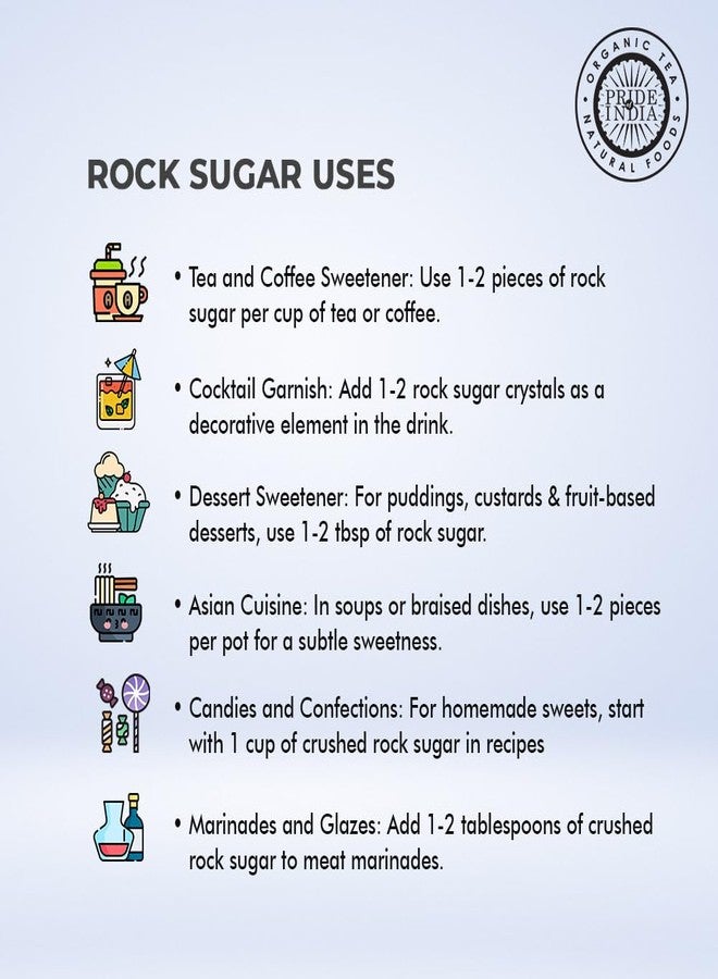 Pride Of India - PACK of 6 - Natural Crystal Rock Sugar Whole- 3.1 oz (88 gm) Dual Sifter Jar, Authentic Indian Sugar Crystals, Used to Sweeten Milk - Image 4