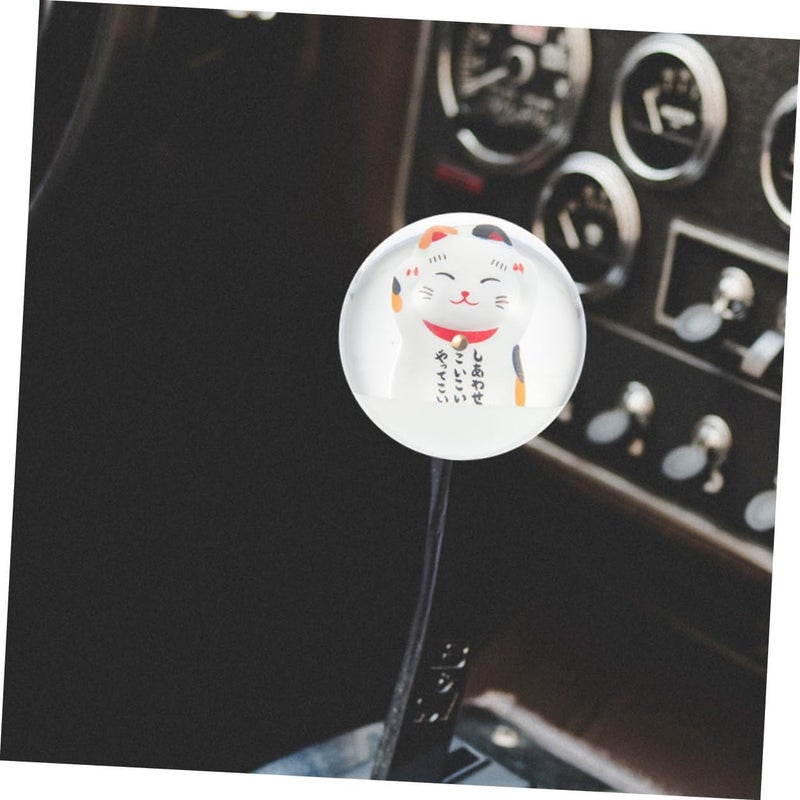 Car Shift Knob Manual Gear Lever Ball Head Lucky Cat Decorative Automotive Accessory Universal Fit for Manual Transmission Vehicles - Image 5