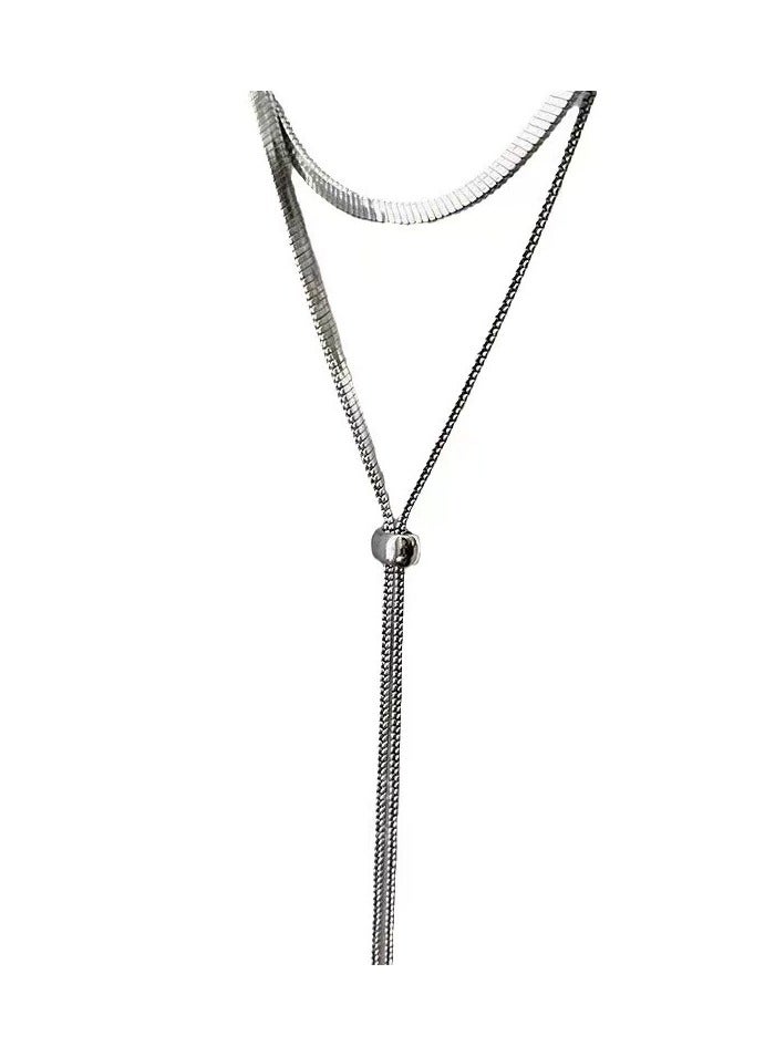 Goolsky Adjustable Minimalist Lariat Necklace for Women – Long Pendant Chain, Chic Cool Style Jewelry - Image 3