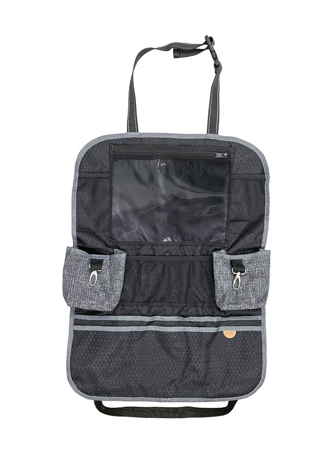 Moon Baby Back Seat Organizer Waterproof Surface Universal Fit-9 Multi-functional Pockets, Black Prismatic  - Image 1