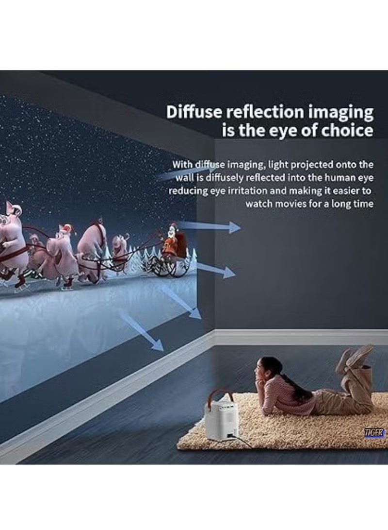 TIGER Q2 Android HDMI Video Projector | 5G WiFi & Bluetooth Connectivity | Full HD Resolution with 5M Projection Distance | Portable Outdoor Movie Projector for Home Cinema, Gaming & Presentations | Perfect for Parties & Entertainment  - Image 5