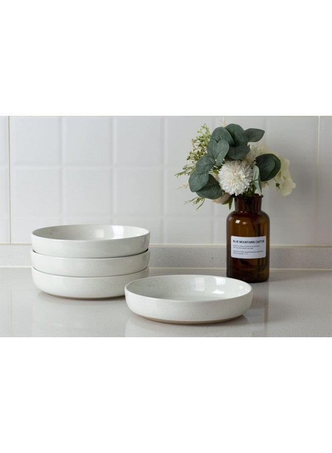 العلامة التجارية: فاميوير مجموعة أوعية ميلكي واي من فاميوير، 33 أونصة، مجموعة من 4 أوعية معكرونة، أوعية سلطة مثالية لصديقك في حفلات الانتقال إلى منزل جديد، وعيد الشكر، وعيد الميلاد، باللون الأبيض - Image 2