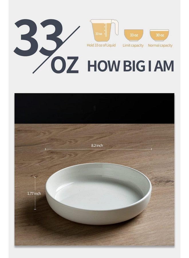 العلامة التجارية: فاميوير مجموعة أوعية ميلكي واي من فاميوير، 33 أونصة، مجموعة من 4 أوعية معكرونة، أوعية سلطة مثالية لصديقك في حفلات الانتقال إلى منزل جديد، وعيد الشكر، وعيد الميلاد، باللون الأبيض - Image 4