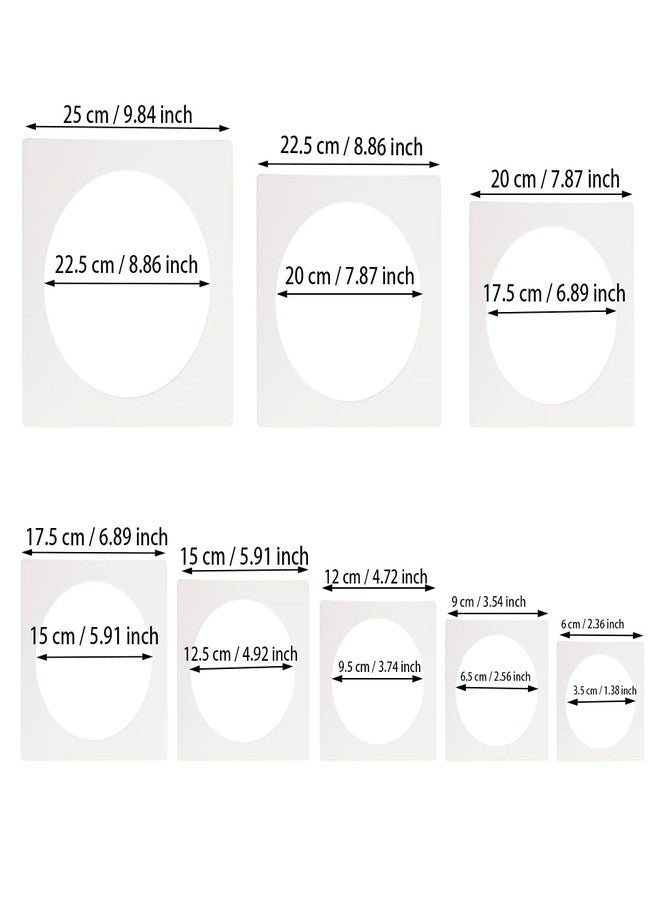 ZTEOFO 8 PCS Large Circle Stencil,Circle Stencils Different Sizes, Circle Template, Circle Template Stencil, Large Circle Stencil, Circle Stencils for Painting, for Painting Template - Image 3