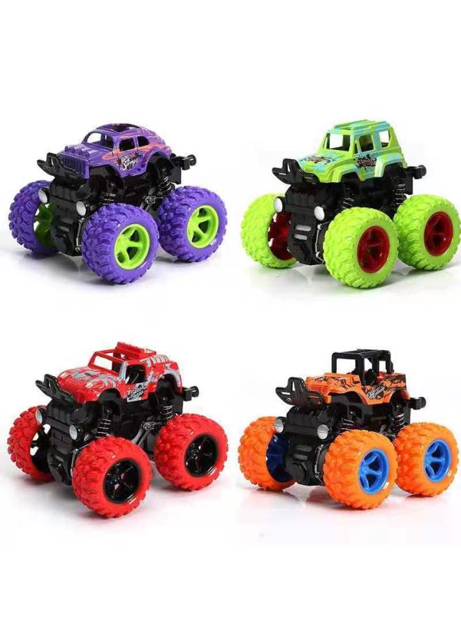 Children's Toy Inertia Off-road Vehicle Non-remote Control Toy Car Fall-resistant Car Shape Rollover Car Outdoor Play! 