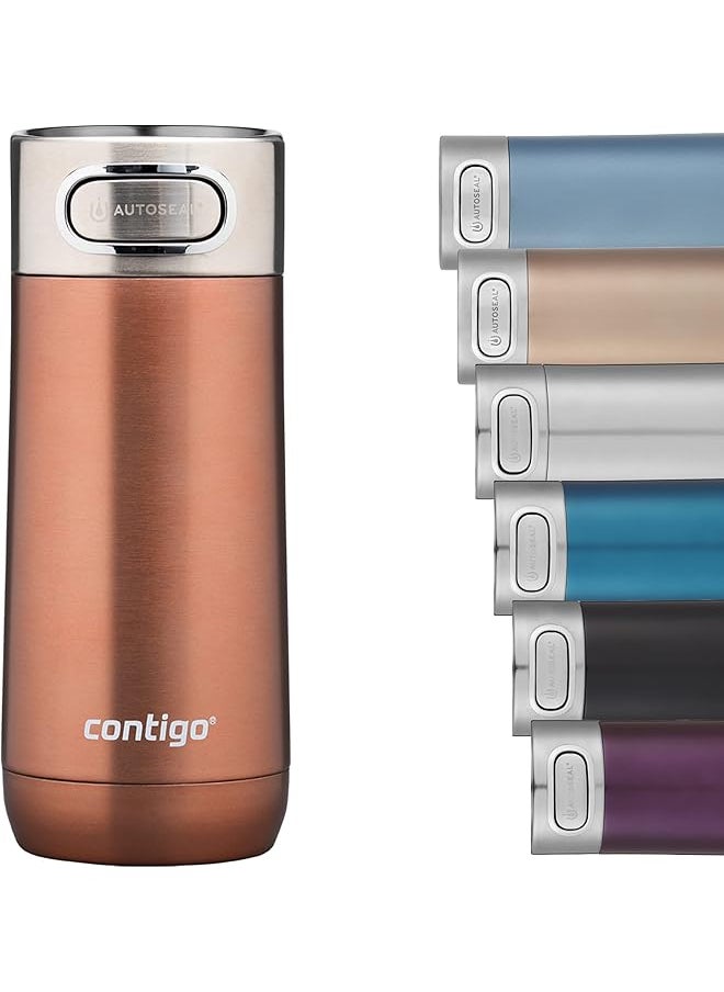 Contigo - Luxe Autoseal Travel Mug Stainless Steel Thermal Vacuum Flask Leakproof Tumbler Dishwasher Safe Coffee Mug With Bpa Free Easy Clean Lid White Zinfandel 360 Ml - Image 1