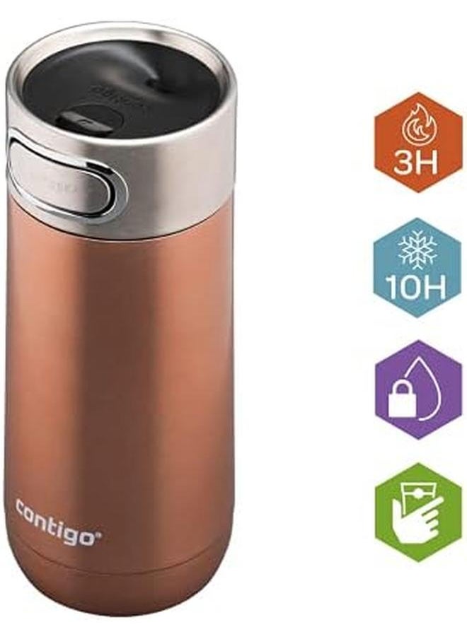 Contigo - Luxe Autoseal Travel Mug Stainless Steel Thermal Vacuum Flask Leakproof Tumbler Dishwasher Safe Coffee Mug With Bpa Free Easy Clean Lid White Zinfandel 360 Ml - Image 1