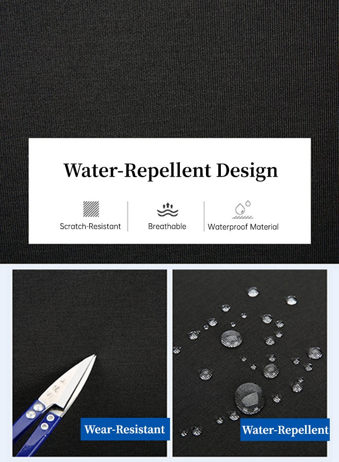 شبيلي حقيبة يد نايلون للرجال بسعة كبيرة وجيوب متعددة، حقيبة أوراق وحقيبة لابتوب وتوت مقاومة للماء مع حزام قابل للإزالة، مثالية للشباب والمراهقين للاستخدام اليومي غير الرسمي والحفلات والسفر والعمل (أسود) - Image 3