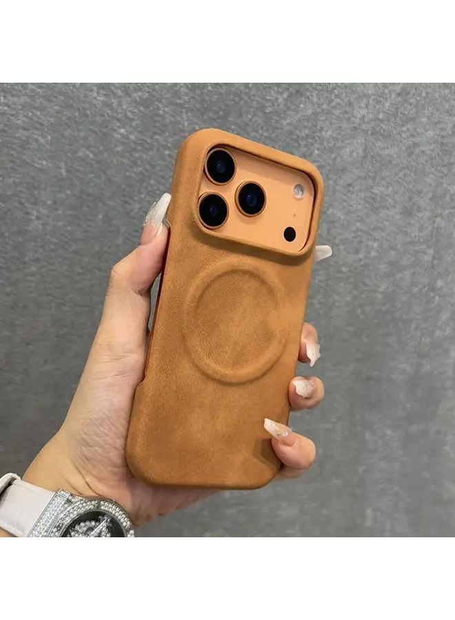 Magnetic Wireless Charging Case For iPhone 17 Pro Black Matte Light Beige Shockproof - Image 1