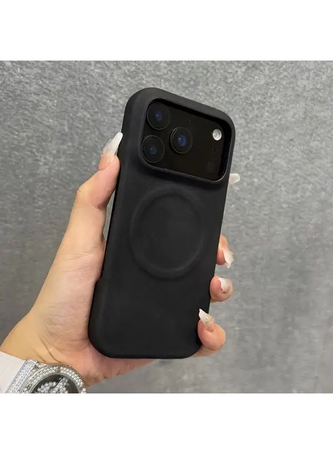Magnetic Wireless Charging Case For iPhone 17 Pro Black Matte Light Beige Shockproof - Image 5