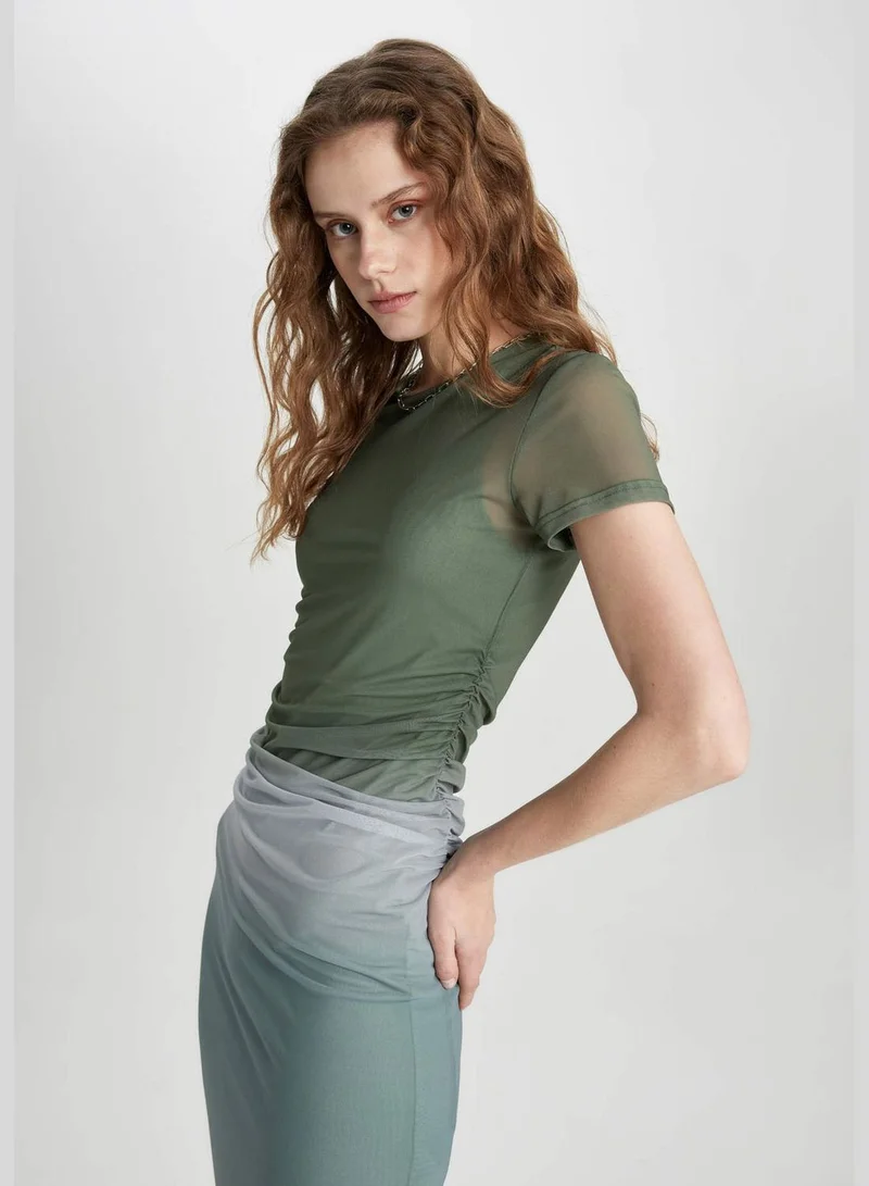 DeFacto Mesh Overlay Dress