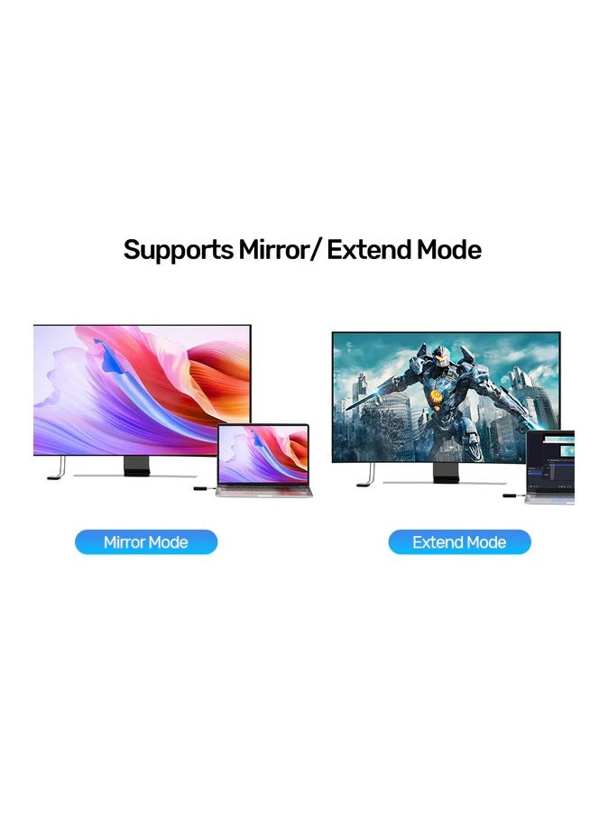 UNITEK USB-C Wireless HDMI Extender Kit Up to 50M,full HD 1080P@60Hz, Works with laptops, smartphones, TV Boxes to HDTVs, projectors and monitors, no WiFi connection required. Support Mirror and Extend Mode. Ideal to Use for Presentation and More,  - Image 4
