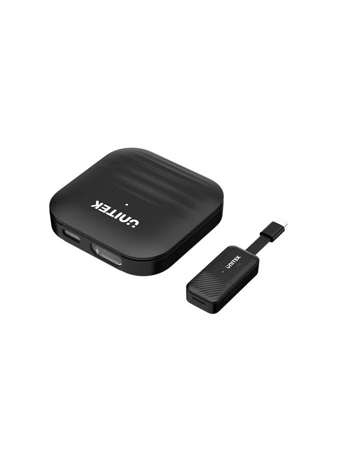 USB-C Wireless HDMI Extender Kit Up to 50M,full HD 1080P@60Hz, Works with laptops, smartphones, TV Boxes to HDTVs, projectors and monitors, no WiFi connection required. Support Mirror and Extend Mode. Ideal to Use for Presentation and More,