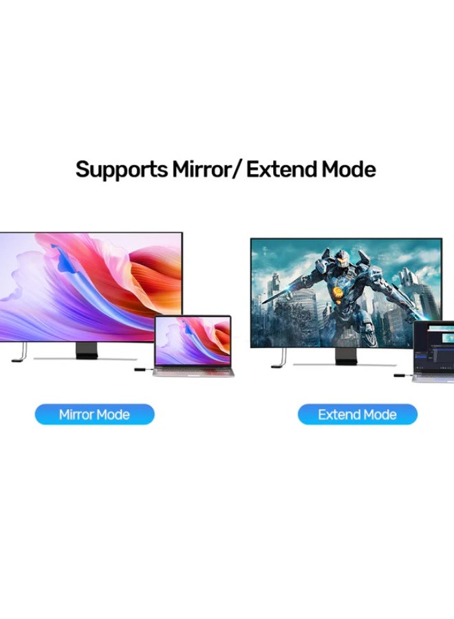 UNITEK USB-C Wireless HDMI Extender Kit Up to 50M,full HD 1080P@60Hz, Works with laptops, smartphones, TV Boxes to HDTVs, projectors and monitors, no WiFi connection required. Support Mirror and Extend Mode. Ideal to Use for Presentation and More,  - Image 4