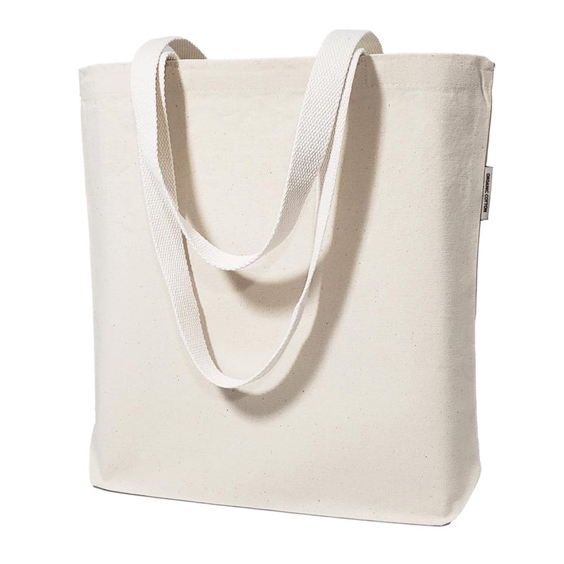 TBF Blank Bulk Canvas Tote Bags Wholesale Organic Natural Color Plain Bags for Decorating Heat Transfer Printing DIY Crafts 24 Bags