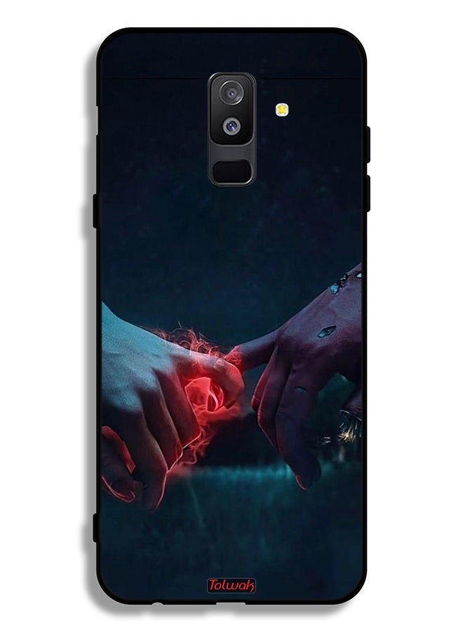 Tolwak Samsung Galaxy A6 Plus (2018) Protective Case Cover Burning Hands - Image 1