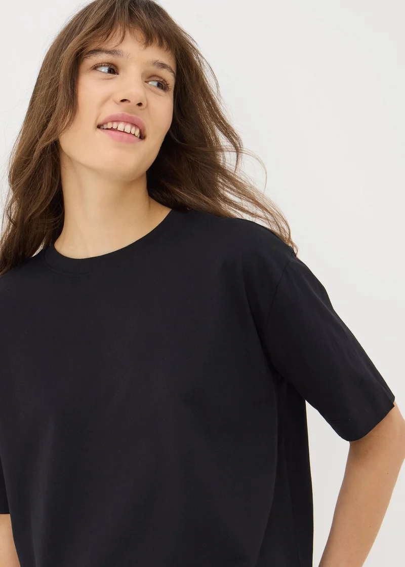 Matalan  Black Oversized T-Shirt for Women | Best Price UAE