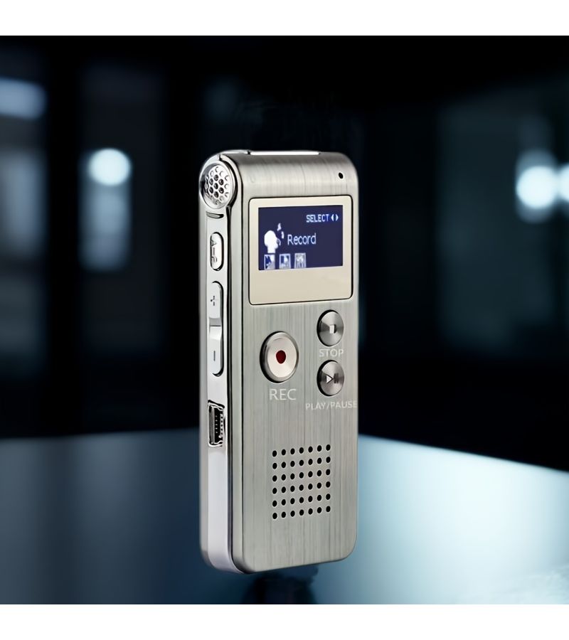 Multifunctional Rechargeable 8GB 650 Hour Digital Audio Voice Recorder MP3 Player Silvery - Image 4