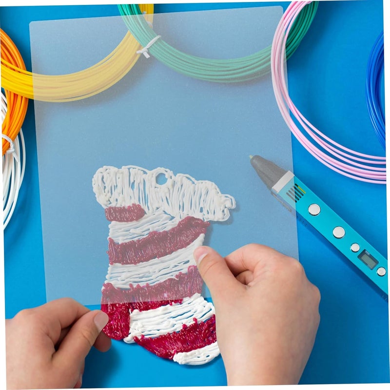 Daily life matching design PRETYZOOM 10Pcs Transparent PVC Pen Craft Mats for Clear Tracing Boards with Template for Accurate Drawing Portable Sketch and Painting Accessories for Pen Art Supplies Heavy load resistant - Image 5