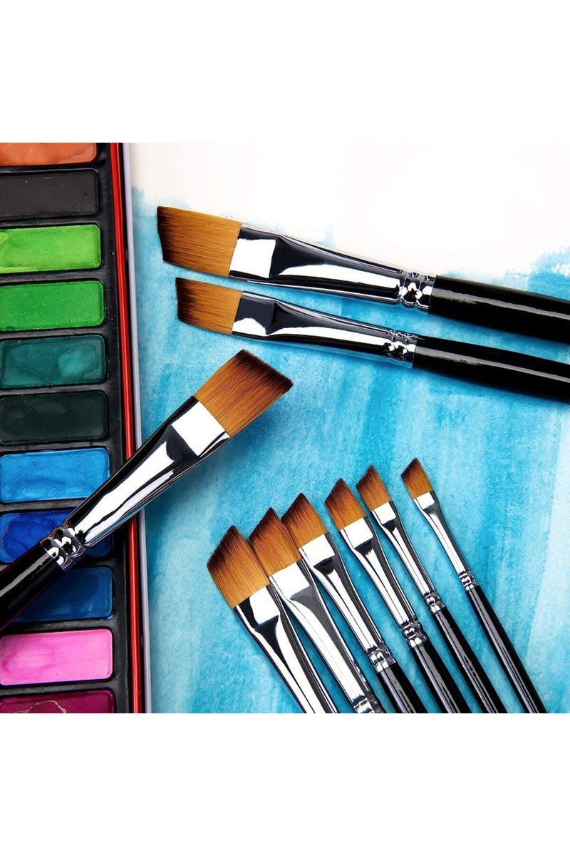 إيروريكس مجموعة فرش رسم احترافية بزاوية مكونة من 9 قطع للرسم بالألوان المائية والأكريليك والزيتية والجواش - Image 5