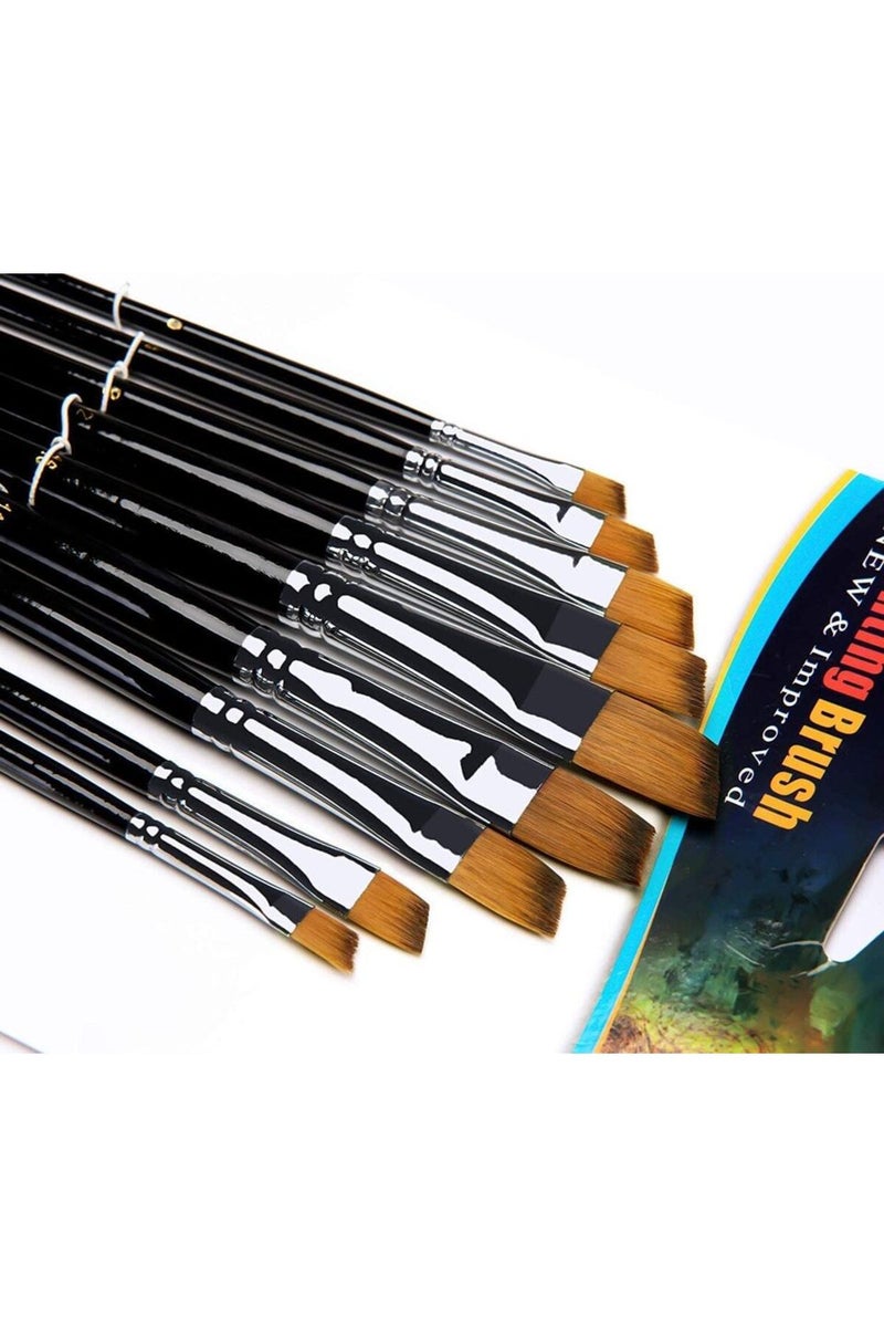 إيروريكس مجموعة فرش رسم احترافية بزاوية مكونة من 9 قطع للرسم بالألوان المائية والأكريليك والزيتية والجواش - Image 4