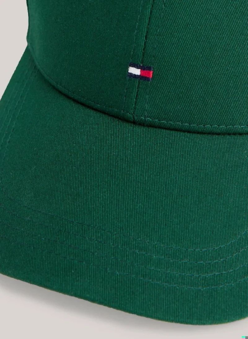 TOMMY HILFIGER Men's Six-Panel Flag Embroidery Cap -  Pure organic cotton, Green