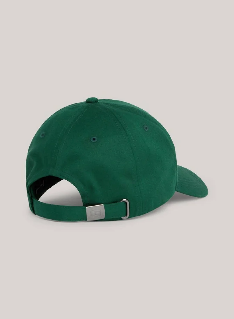 TOMMY HILFIGER Men's Six-Panel Flag Embroidery Cap -  Pure organic cotton, Green