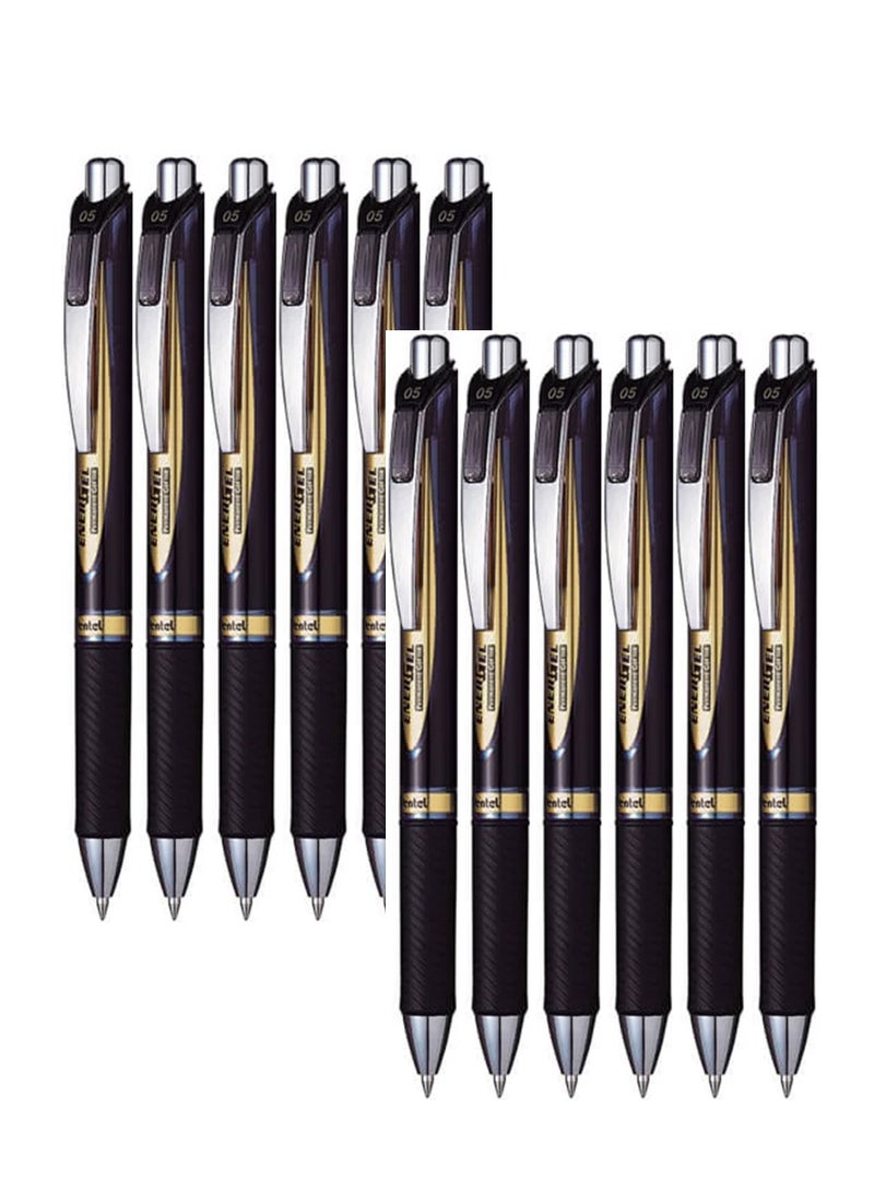 Pentel 12-Piece Energel Infree Gel Ink Pen 0.5mm Tip Blue Ink - Image 1