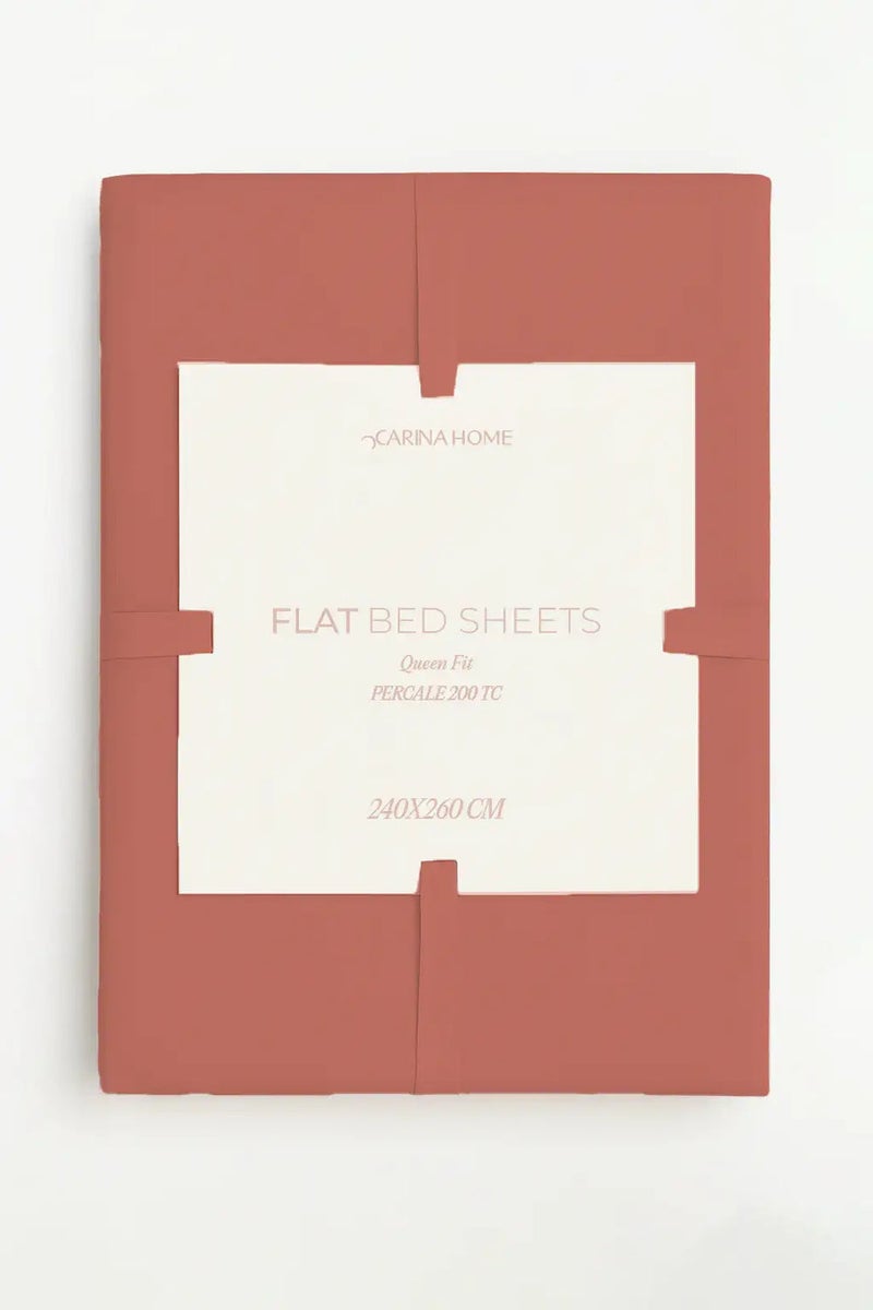 Carina Percale Flat Queen Bedsheet (TC200) - Image 1