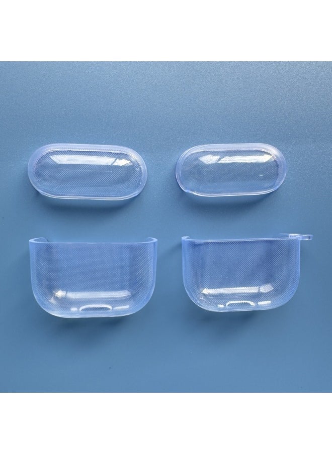Generic - For Apple Airpods4 Bluetooth Protection PC Hard Shell Transparent Material Headset TPU Soft Set Factory-Color:Airpods 4 Tpu Material-noise Reduction Version-with Hanging Ears - Image 1