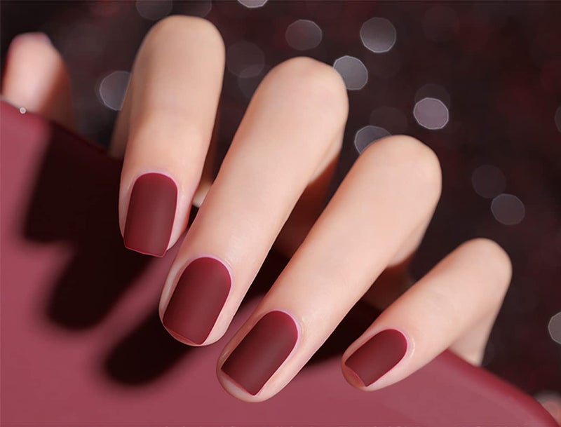 Anzailala Press On Nails Short Press On Manicure 24 Pcs Artificial Nail Jelly Glue on False Nails for Women Girls - Image 2