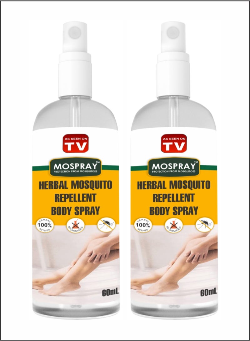 AS SEEN ON TV Stay Bite-Free with Mospray - The Herbal Mosquito Spray You Can Trust 2pcs