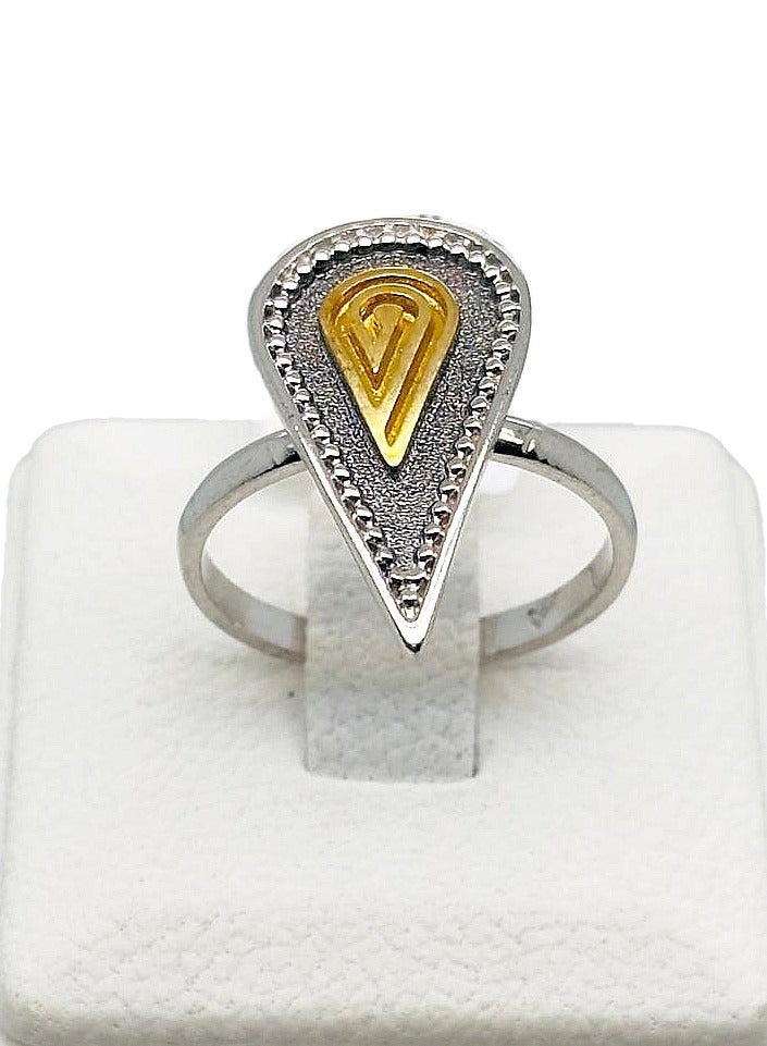 بي تي سي إيلا - خاتم فضة مطليه بالذهب (SIL0559) - Image 2