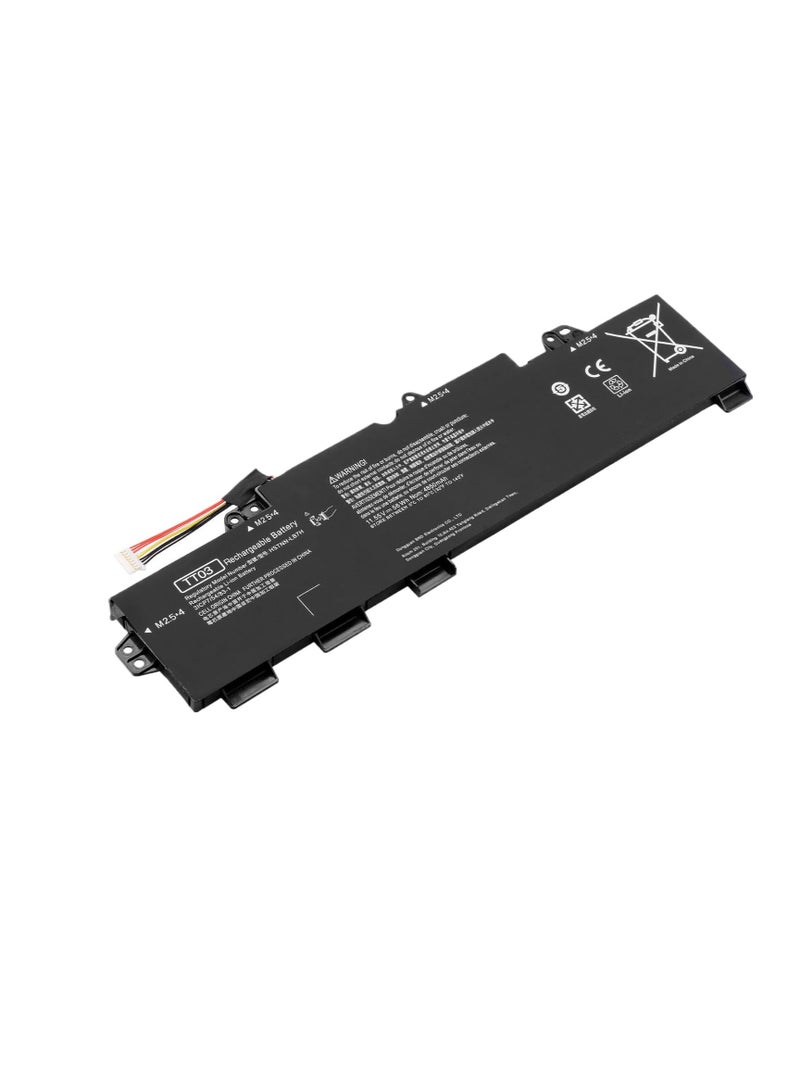 Terabyte بطارية TT03XL متوافقة مع سلسلة HP EliteBook 755 G5 وسلسلة HP EliteBook 850 G5 G6 وسلسلة HP ZBook 15U G5 G6 (11.1 فولت 5200 مللي أمبير أسود) - Image 1