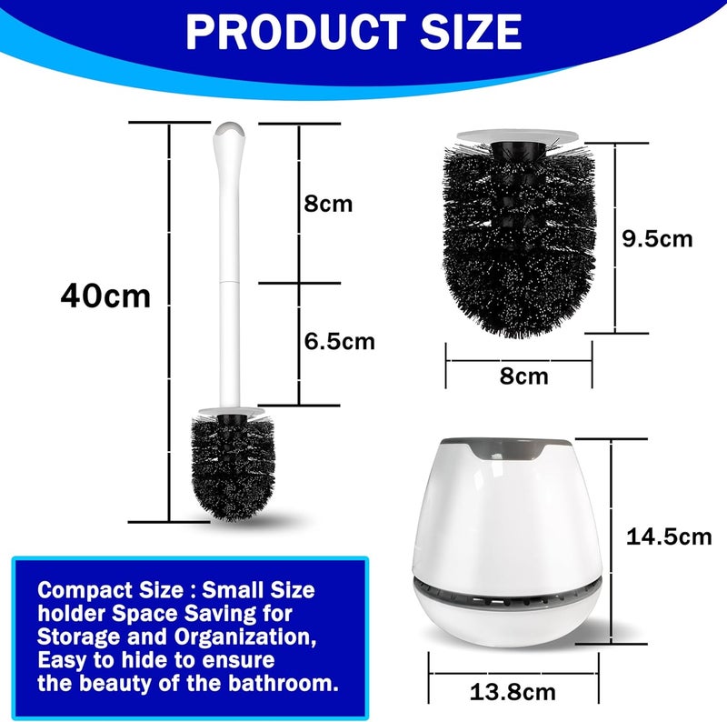 GVTECH Premium Toilet Bowl Brush and Holder Set with Non-Slip Handle - Image 2