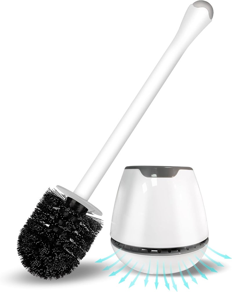 GVTECH Premium Toilet Bowl Brush and Holder Set with Non-Slip Handle - Image 1